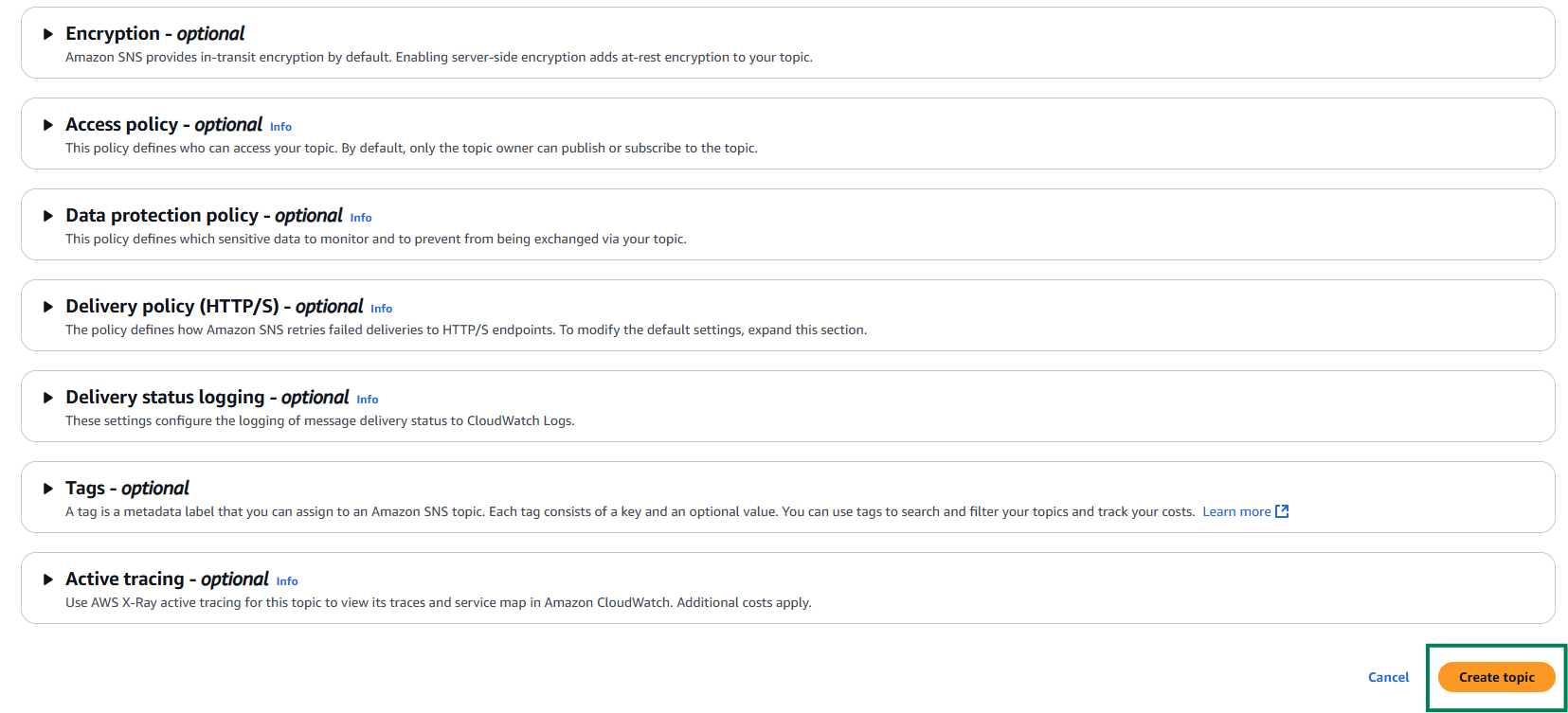 AWS SNS Topic 7