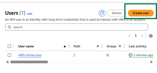Click on Users